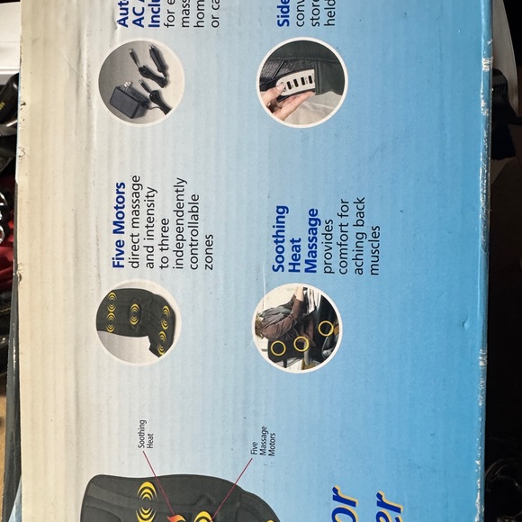 Dr. Scholl's Black Massage Cushion with Heat and Five Motors - Picture 4 of 4